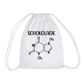 Schokolade Formel - Naschkatze Chemie Kakao - Turnbeutel - Weiß - Vorne