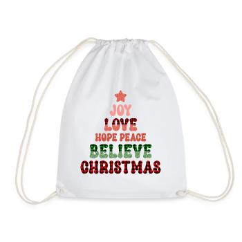 Joyeux Noël, Noël, vacances, jours fériés - Sac de sport léger - blanc - Devant