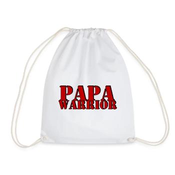 T-shirt logo Papa Warrior - Turnbeutel - Weiß - Vorne