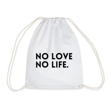 No love - No life. - Sac de sport léger - blanc - Devant