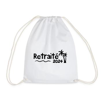 Retraité En 2024 / Humour Cadeau Retraité 2024 - Sac de sport léger - blanc - Devant