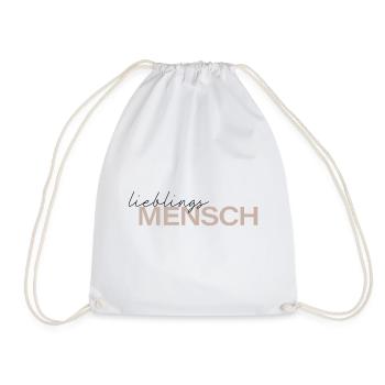 lieblingsmensch schriftzug - Turnbeutel - Weiß - Vorne