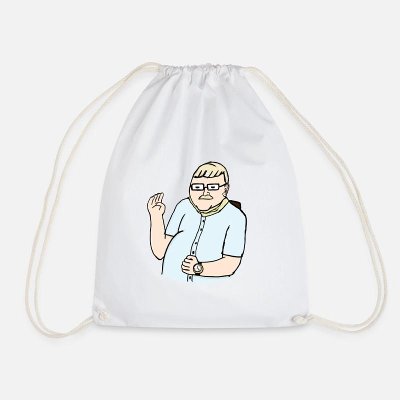 Mr. Hoffmaster - Drawstring Bag - white