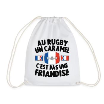 Au Rugby Un Caramel C'est Pas Une Friandise - Sac de sport léger - blanc - Devant