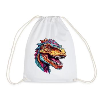 Tyrannosaure coloré - Sac de sport léger - blanc - Devant