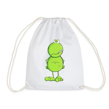 Lustiger Nö Frosch I Nein Statement - Turnbeutel - Weiß - Vorne