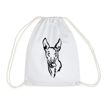 Tête Podenco - Sac de sport léger - blanc - Devant