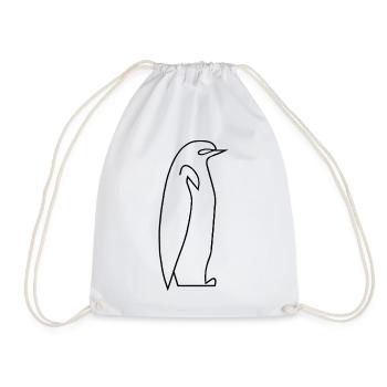 Penguin - Drawstring Bag - white - Front