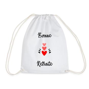 RETIREMENT. HAPPY RETIREMENT. HAPPY RETIREMENT - Drawstring Bag - white - Front