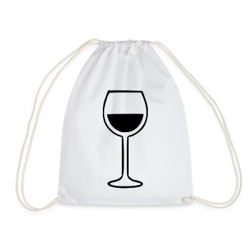 Vin Verre à vin Vin noir Vin rouge Vin blanc - Sac de sport léger - blanc - Devant