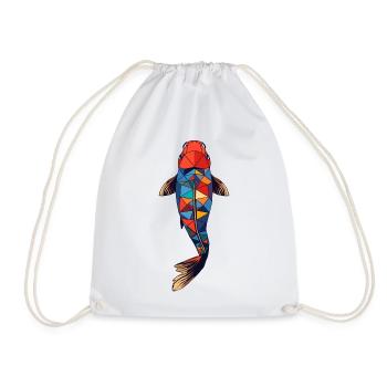 Calm as a koi - Drawstring Bag - white - Front