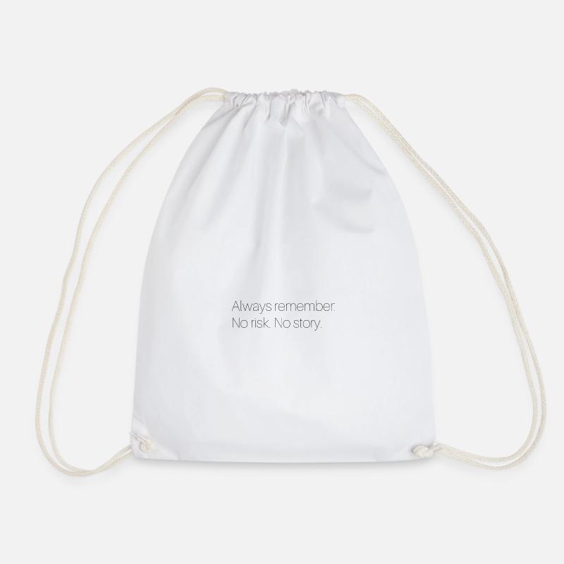 Motivational saying - Drawstring Bag - white