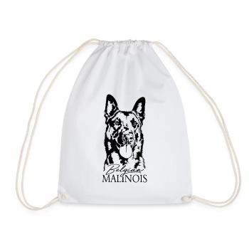 Belge Malinois Portrait Chien Chiens Wilsigns - Sac de sport léger - blanc - Devant