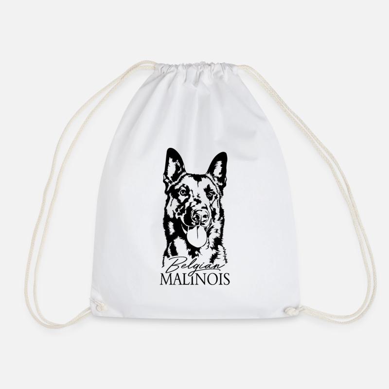 Belgian Malinois Portrait Hund Hunde Wilsigns - Turnbeutel - Weiß