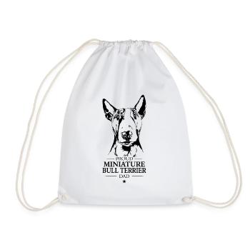 Bull Terrier miniature Papa Bullterrier Wilsigns - Sac de sport léger - blanc - Devant