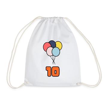 HAPPY BIRTHDAY. HAPPY BIRTHDAY. BIRTHDAY. - Drawstring Bag - white - Front
