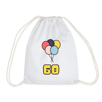 ANNIVERSARY. HAPPY BIRTHDAY. HAPPY BIRTHDAY. - Drawstring Bag - white - Front