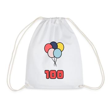 100. 100 ANS. 100e ANNIVERSAIRE. ANNIVERSAIRE 100 - Sac de sport léger - blanc - Devant