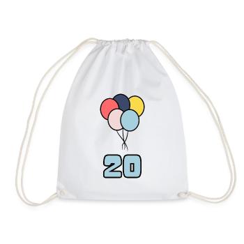 20. 20 JAHRE. 20-JÄHRIGES JUBILÄUM. 20-JÄHRIGES JUBILÄUM. - Turnbeutel - Weiß - Vorne
