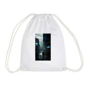 Tokyo in the rain - Drawstring Bag - white - Front