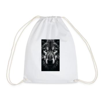 Majestätischer Wolf - Majestic Wolf - Turnbeutel - Weiß - Vorne
