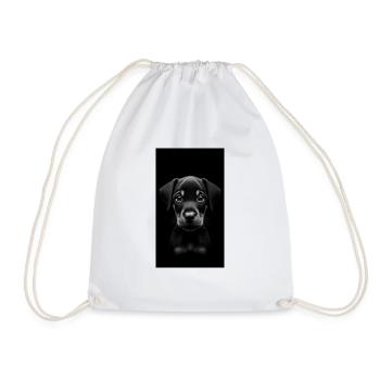 Baby Dobermann Neues Leben - New Life - Turnbeutel - Weiß - Vorne