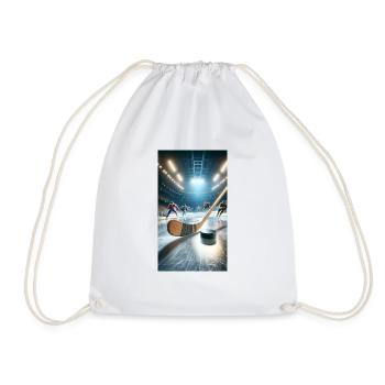 hockey - Drawstring Bag - white - Front