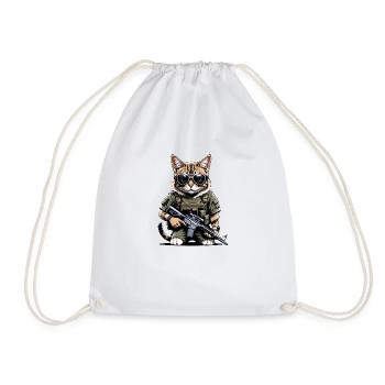 Chat Airsoft Chat Chat Jouant Airsoft Cadeau Militaire - Sac de sport léger - blanc - Devant