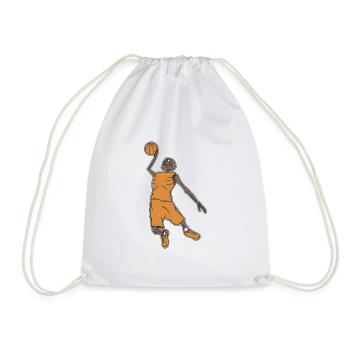 Basketball Skeleton - Drawstring Bag - white - Front