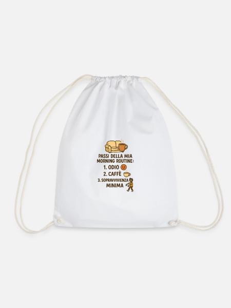 Morning Routine - Sacca sportiva - bianco