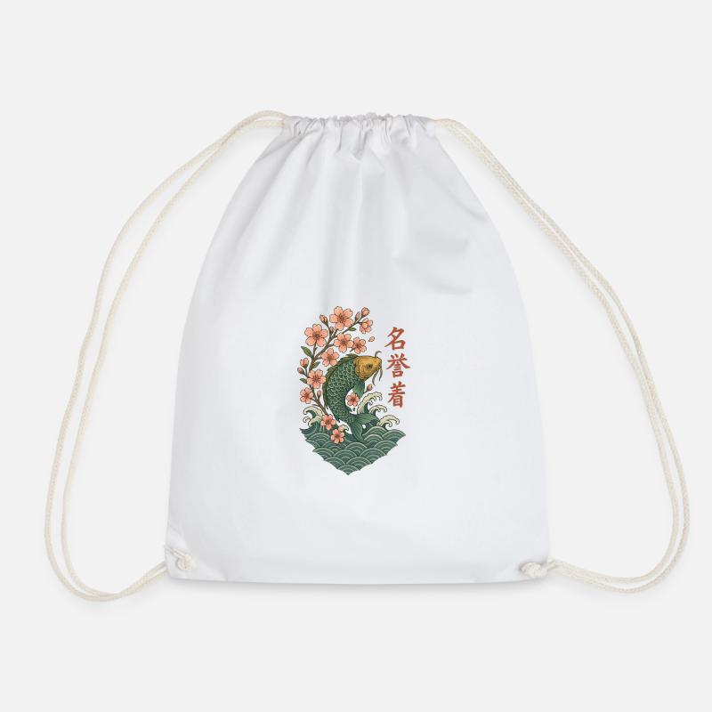 Koi Design - Turnbeutel - Weiß