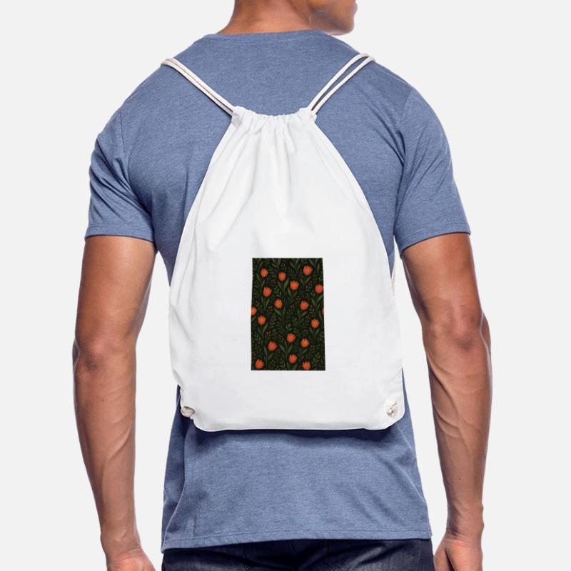 Tulip Pattern Drawstring Bag