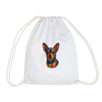 Chihuahua – Künstlerisch-realistisch, frontal - Turnbeutel - Weiß - Vorne
