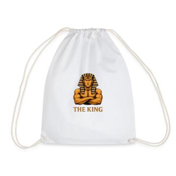 The King - Egyptian Pharaoh Power Design - Drawstring Bag - white - Front
