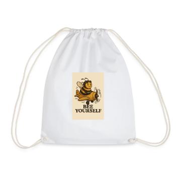 Bee yourself - Drawstring Bag - white - Front