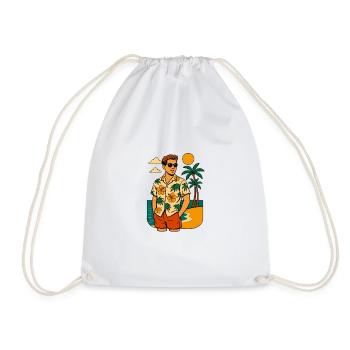 Garçon de plage - Sac de sport léger - blanc - Devant
