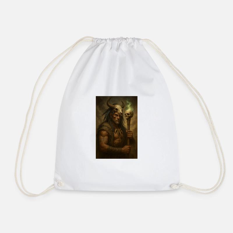 Ancient wizard - Drawstring Bag - white