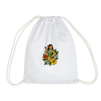 Fille d’Hawaï - Sac de sport léger - blanc - Devant