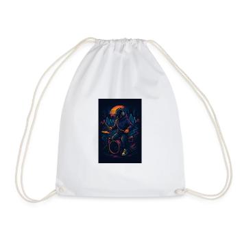 Batteur au néon - Sac de sport léger - blanc - Devant