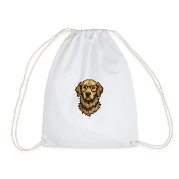 Dog with glasses - Turnbeutel - Weiß - Vorne