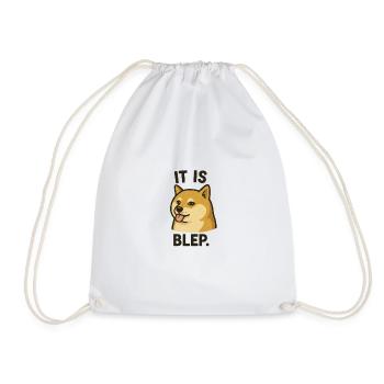 Chien avec la langue sortie - Sac de sport léger - blanc - Devant