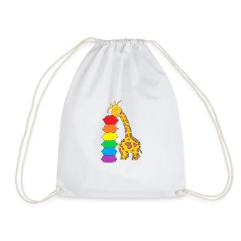 La girafe endormie / La girafe de la sleepy - Sac de sport léger - blanc - Devant