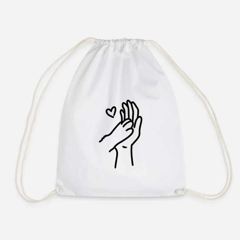 Dog love - Drawstring Bag - white
