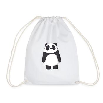 Panda - Turnbeutel - Weiß - Vorne