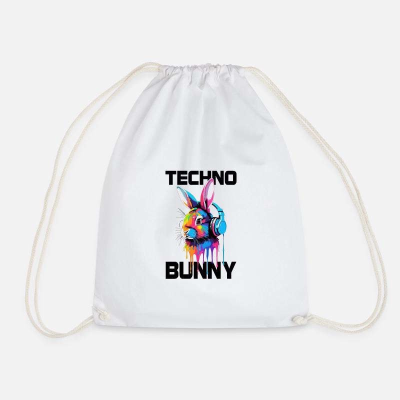 Techno Bunny - Turnbeutel - Weiß
