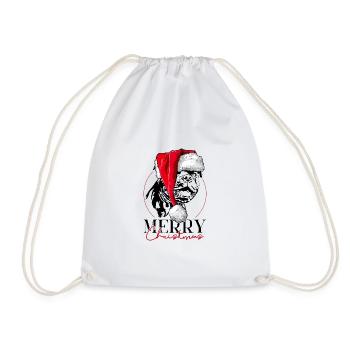 Père Noël STAFFORDSHIRE BULL TERRIER Joyeux Noël - Sac de sport léger - blanc - Devant