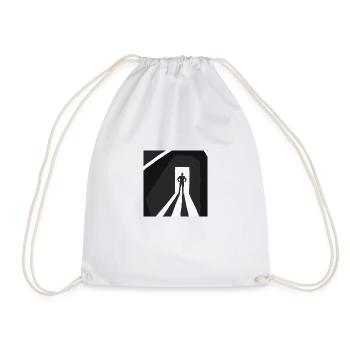 shadow man - Drawstring Bag - white - Front
