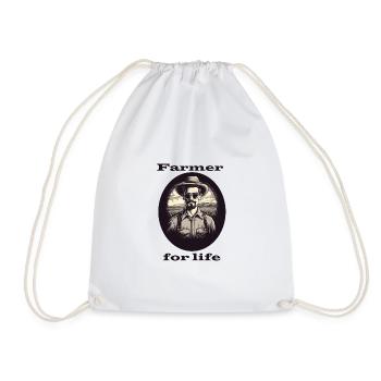 Farmer for life - Drawstring Bag - white - Front