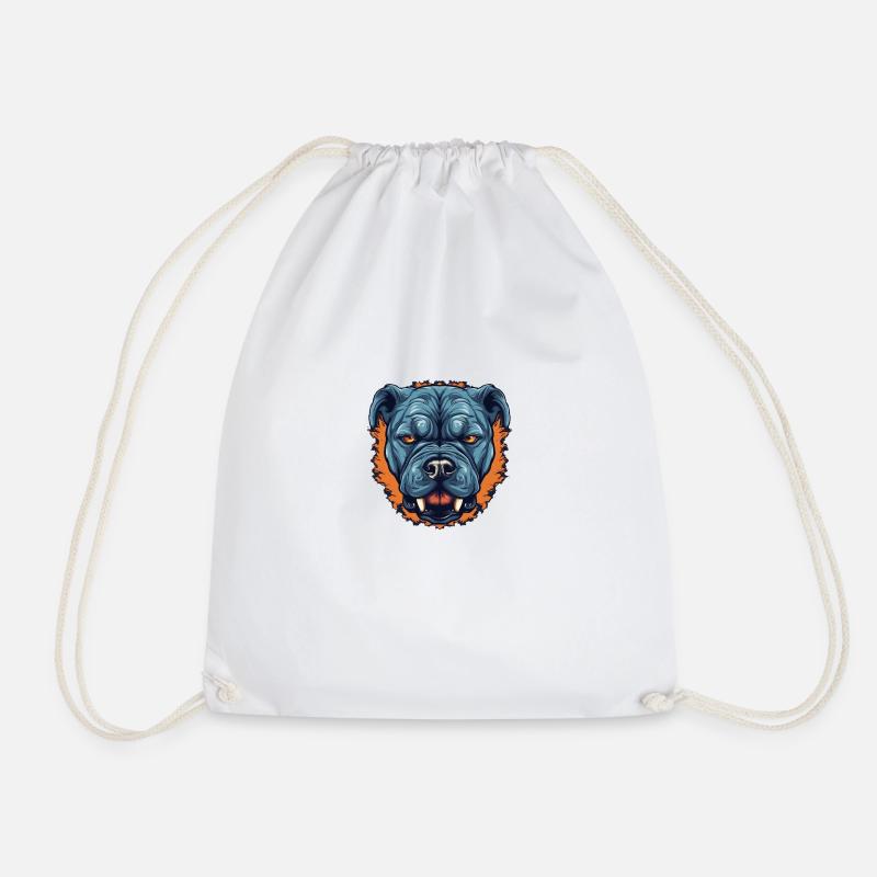 Pit bull - Drawstring Bag - white