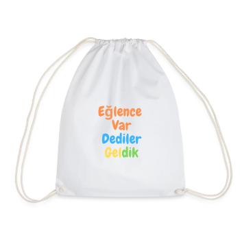 Turkish Children Eglence - Drawstring Bag - white - Front